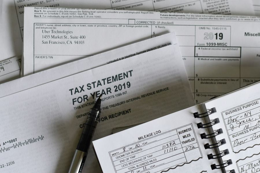 Tax statement forms ready for preparation